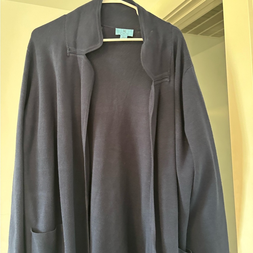CeCe Women's Black Cardigan Sweater